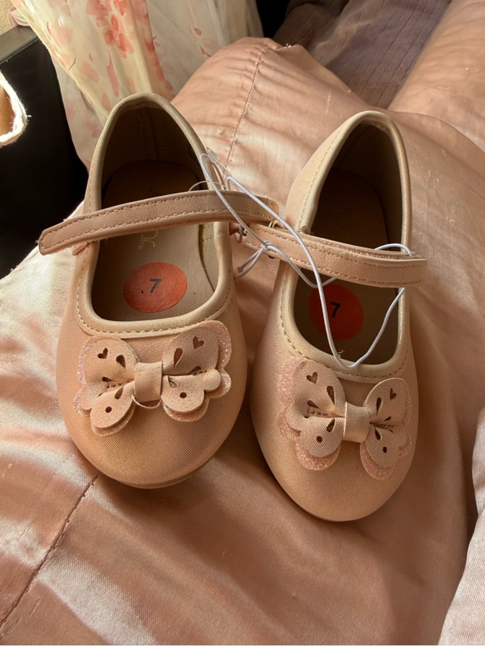 Pink toddler girl flats shoes